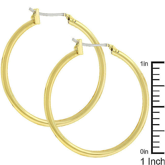 Golden Hoop Earrings-1