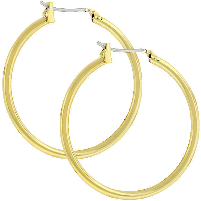 Golden Hoop Earrings-2