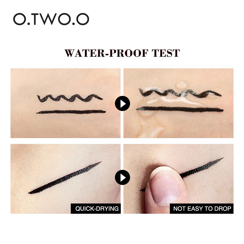 O.TWO.O Eyeliner Stamp Black Liquid Eyeliner Pen Waterproof Fast Dry Double-ended Eye Liner Pencil Make-up for Women Cosmetics - My store